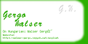 gergo walser business card